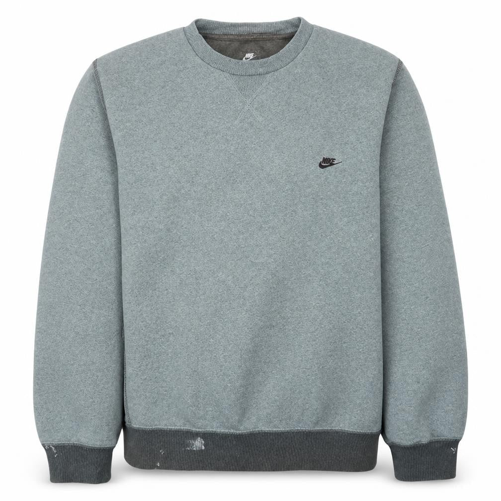 Nike Mens Grey Crew Neck Sweatshirt Size L Classic Pullover