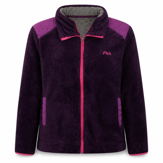 FILA Women's Purple Fleece Full Zip Jacket Size L