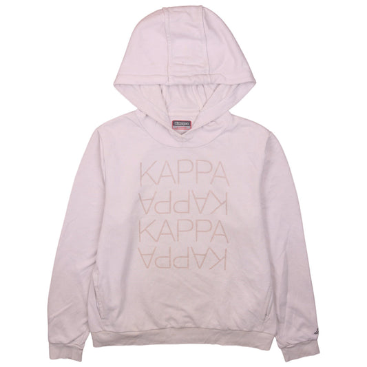 Kappa Womens Pink Pullover Hoodie XL Casual Logo Print