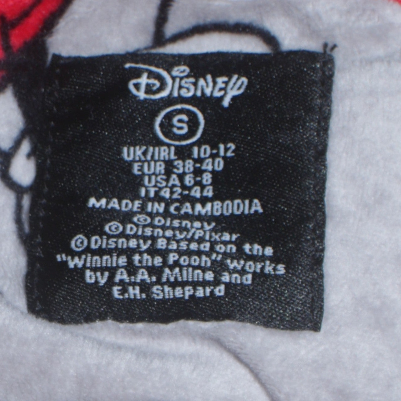 Disney Women’s Grey Mickey Mouse Pyjama Top Size 10-12 Fleece Long Sleeve