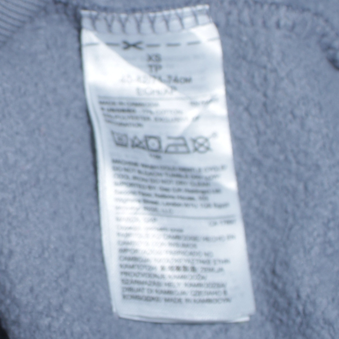 GAP Men's Blue Pullover Hoodie XS Regular Fit Logo Fleece