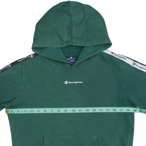 Champion Boys Green Logo Hoodie Pullover Size 11-12 Years Large