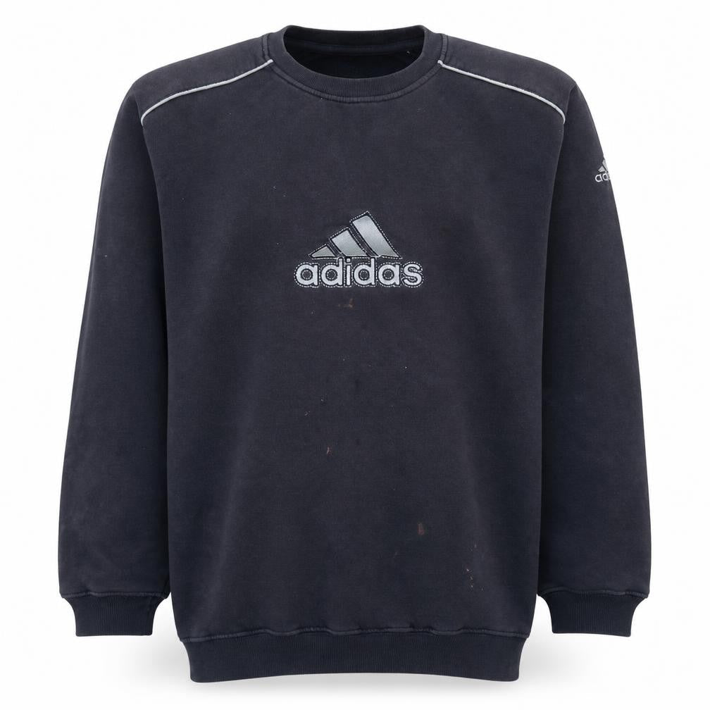 Adidas Men's Blue XL Pullover Sweatshirt Crew Neck Logo Sportswear