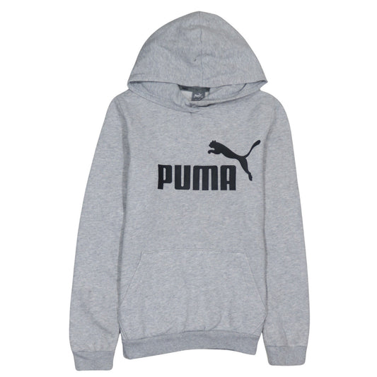 Puma Boys Grey Hoodie Size 13-14 Years Pullover Fleece Sweatshirt