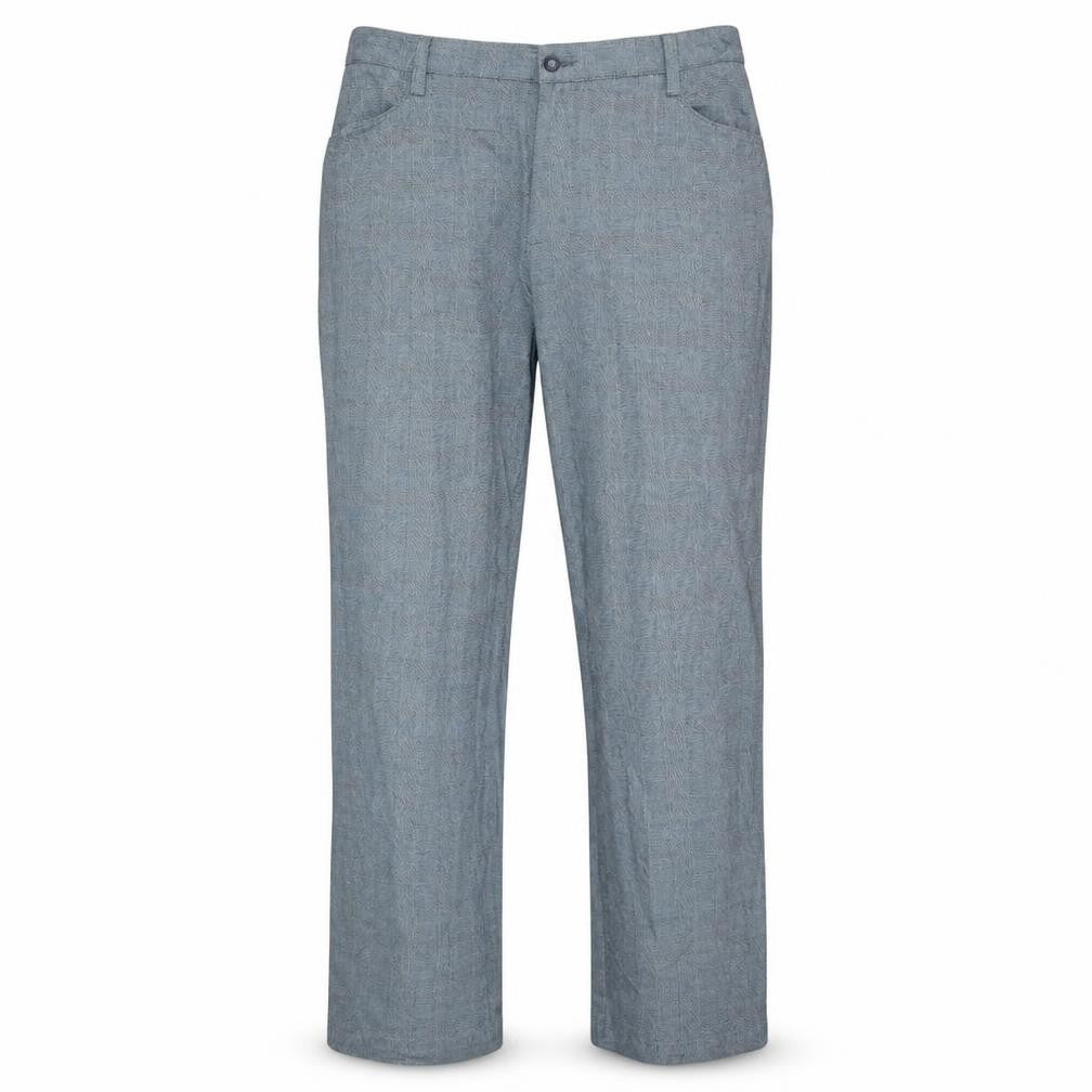 Front view of Lee women’s grey check chino trousers, size UK 16, regular fit