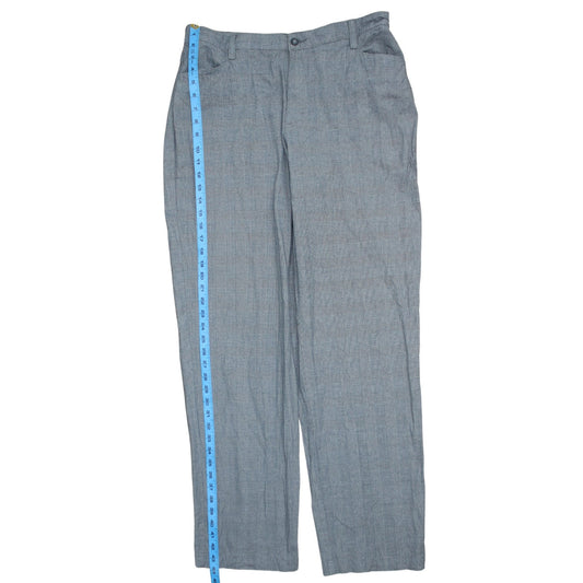Lee Men's Grey Check Chino Trousers Size 16 Regular Fit