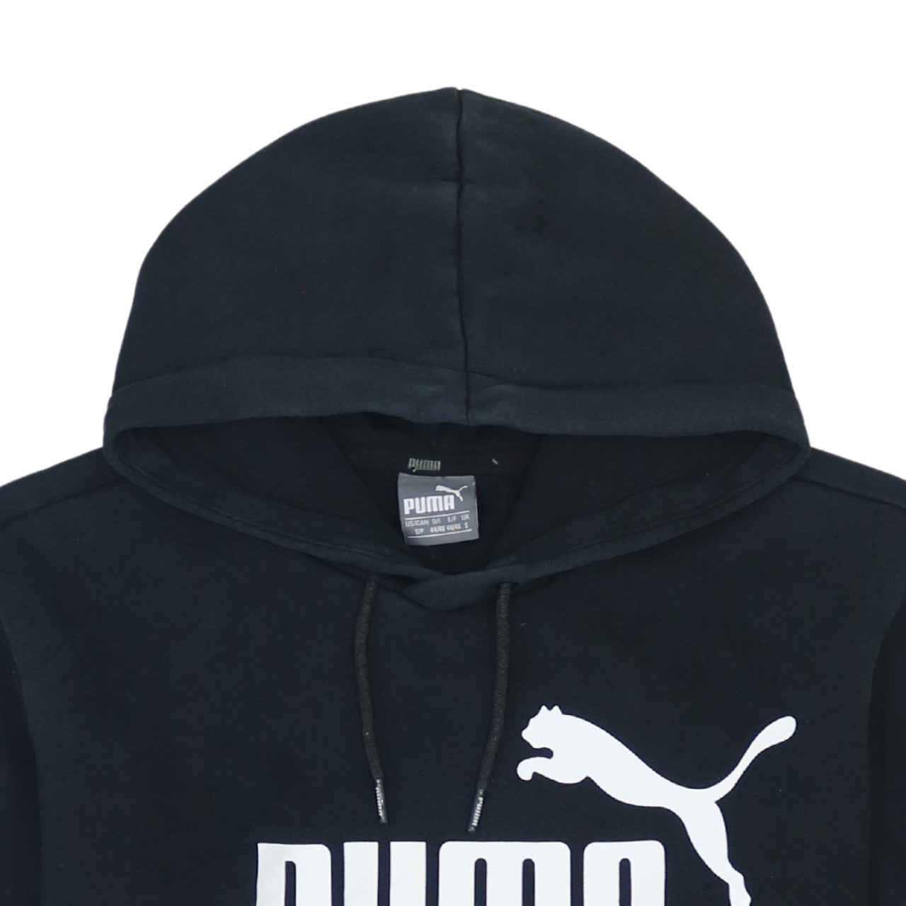 Puma Men’s Black Pullover Hoodie Small Logo Fleece Sweatshirt