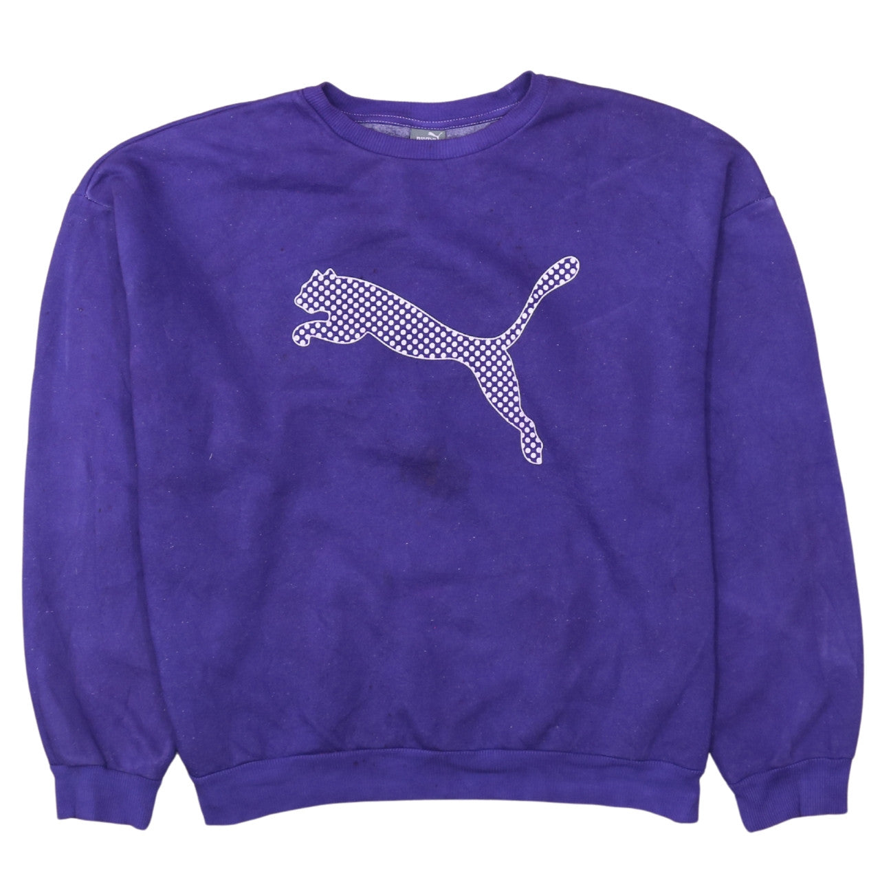Puma Women’s Purple XL Crew Neck Sweatshirt with Logo Print