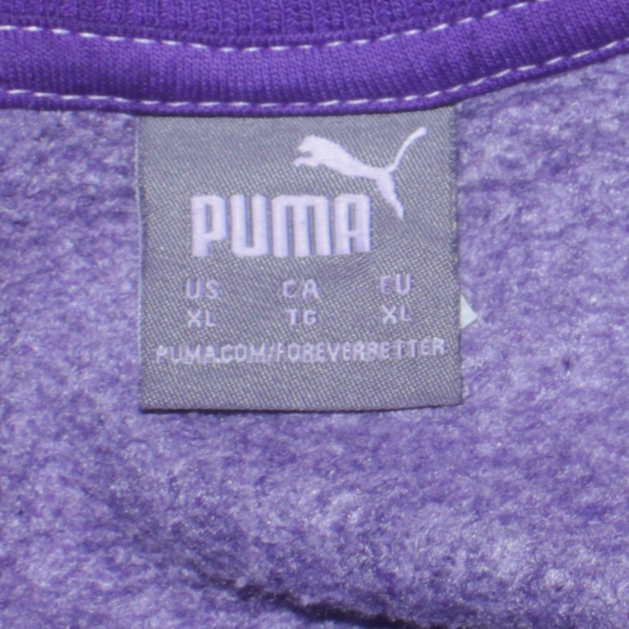 Puma Women’s Purple XL Crew Neck Sweatshirt with Logo Print
