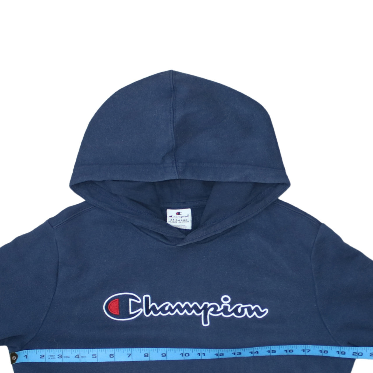 Champion Boys Blue 2XL Pullover Fleece Hoodie with Logo Front