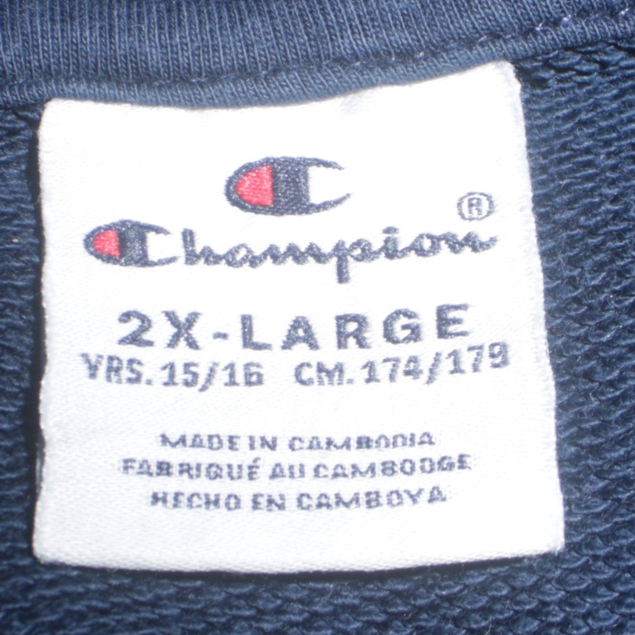 Champion Boys Blue 2XL Pullover Fleece Hoodie with Logo Front