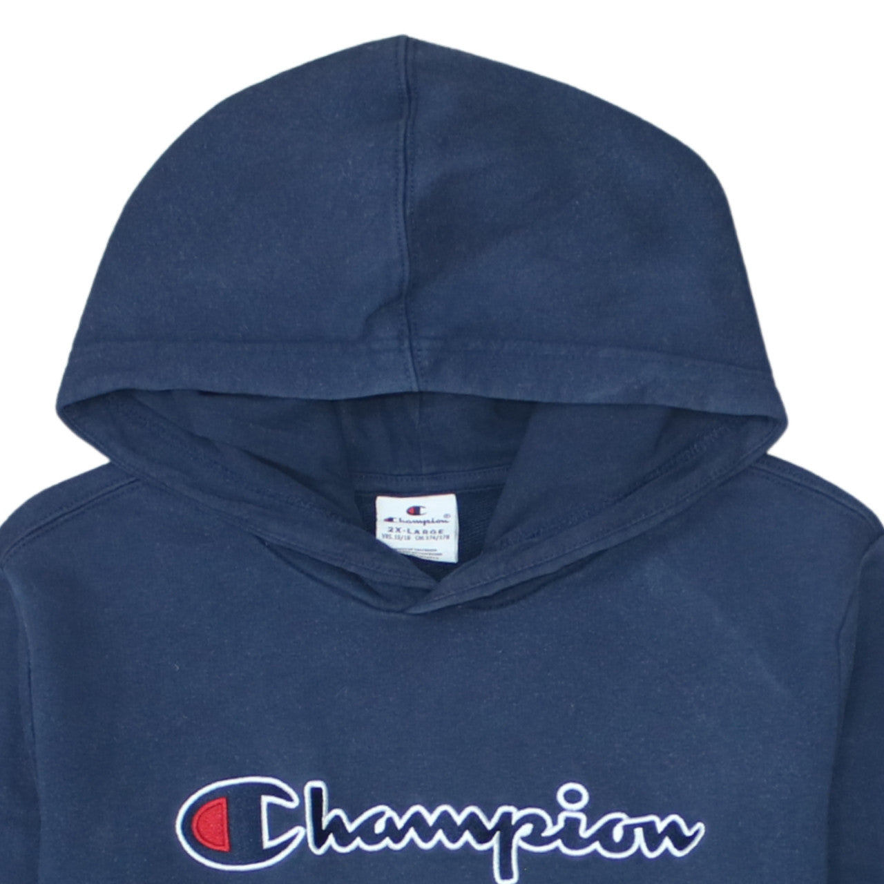 Champion Boys Blue 2XL Pullover Fleece Hoodie with Logo Front