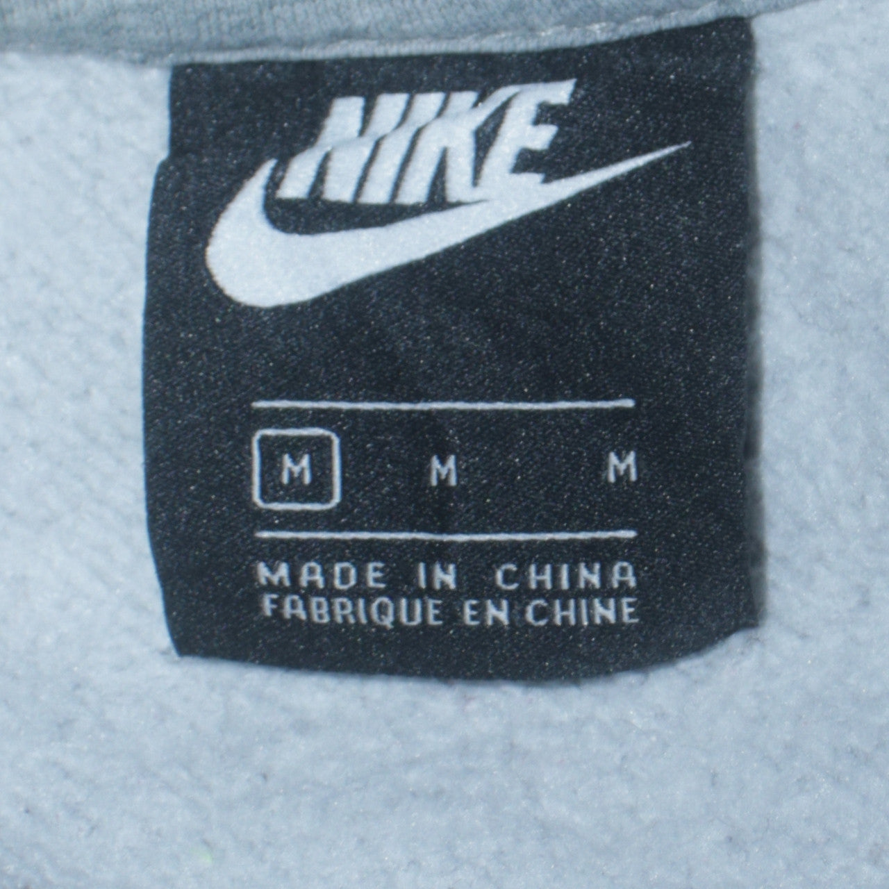Nike Mens Grey Pullover Sweatshirt M Crew Neck Fleece Logo