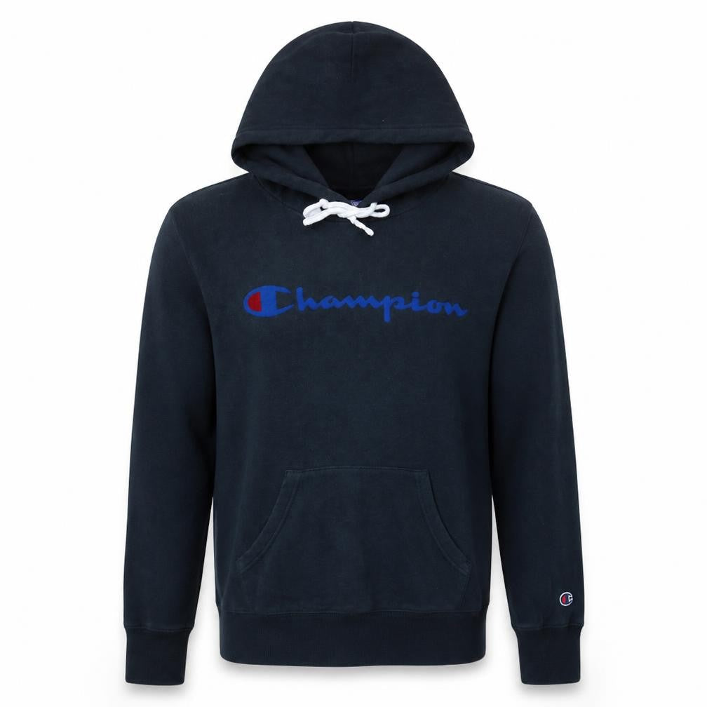 Champion Men's Black Small Pullover Hoodie with Logo