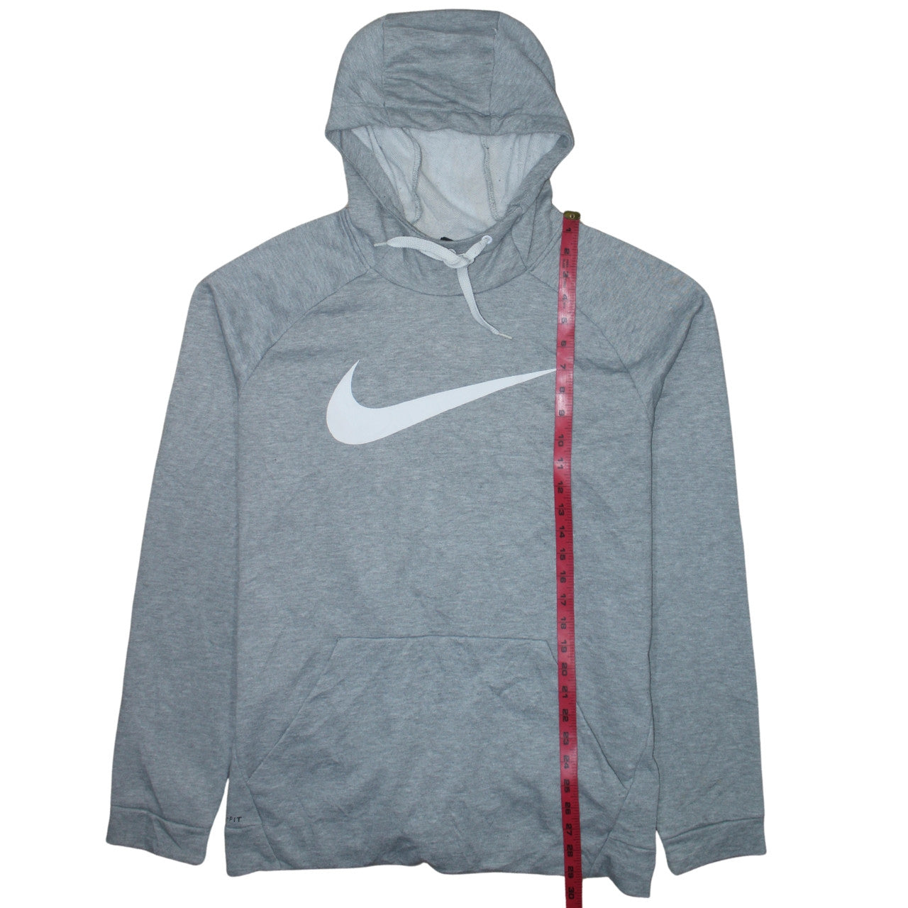 Nike Men's Grey Dri-Fit XL Pullover Hoodie with Logo