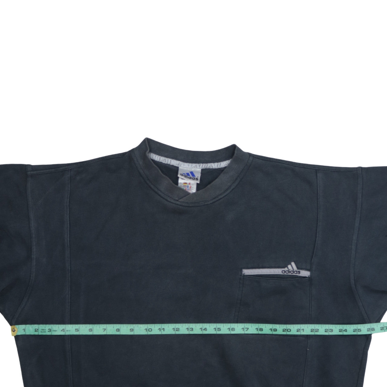 Adidas Men’s Blue Pullover Sweatshirt Size L Crew Neck Logo Fleece