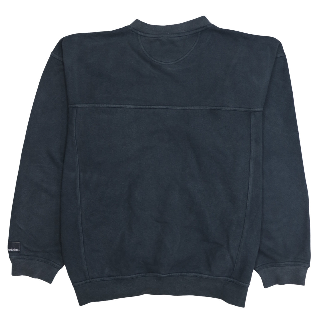 Adidas Men’s Blue Pullover Sweatshirt Size L Crew Neck Logo Fleece