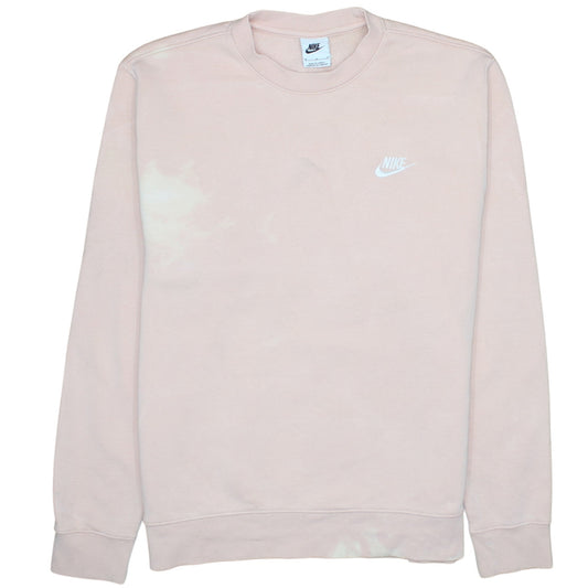 Nike Womens Beige Sweatshirt Medium Pullover Crew Neck Relaxed Fit