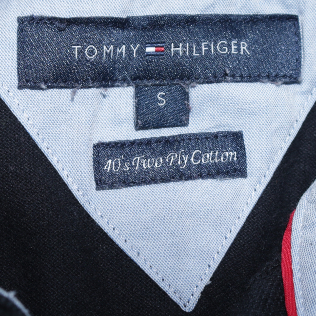 Tommy Hilfiger Men's Black Cotton Polo Shirt Size S Logo Classic