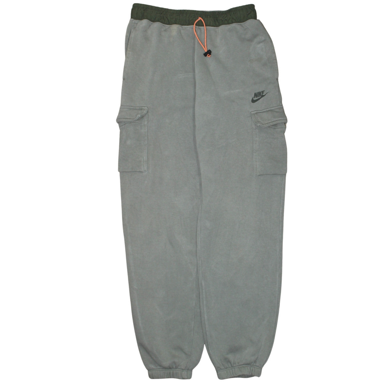 Nike Men's Grey Jogger Trousers S Relaxed Fit Fleece Activewear