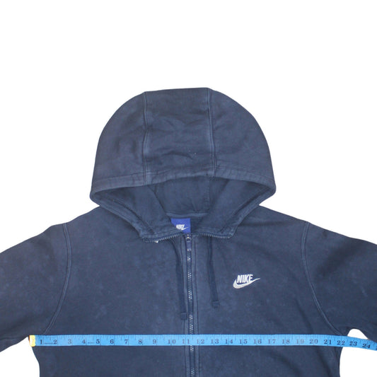 Nike Men's Blue Full Zip Hoodie Medium Cotton Fleece Sweatshirt