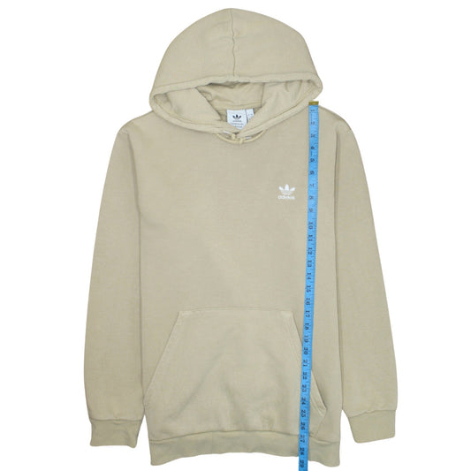 Adidas Men’s Beige Pullover Hoodie L Regular Fit Fleece Sweatshirt