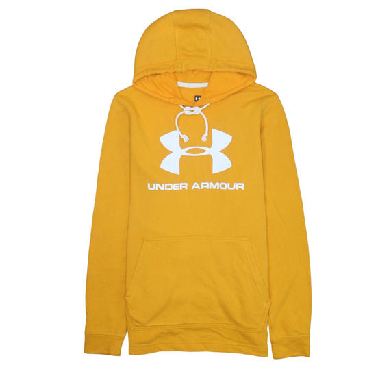 Under Armour Men Yellow Pullover Hoodie Small Regular Fit Sportswear