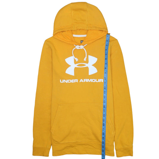 Under Armour Men Yellow Pullover Hoodie Small Regular Fit Sportswear