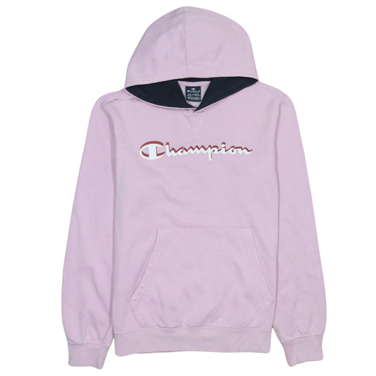 Champion Girls Pink Pullover Hoodie 15-16 Years Cotton Blend Logo Sweatshirt