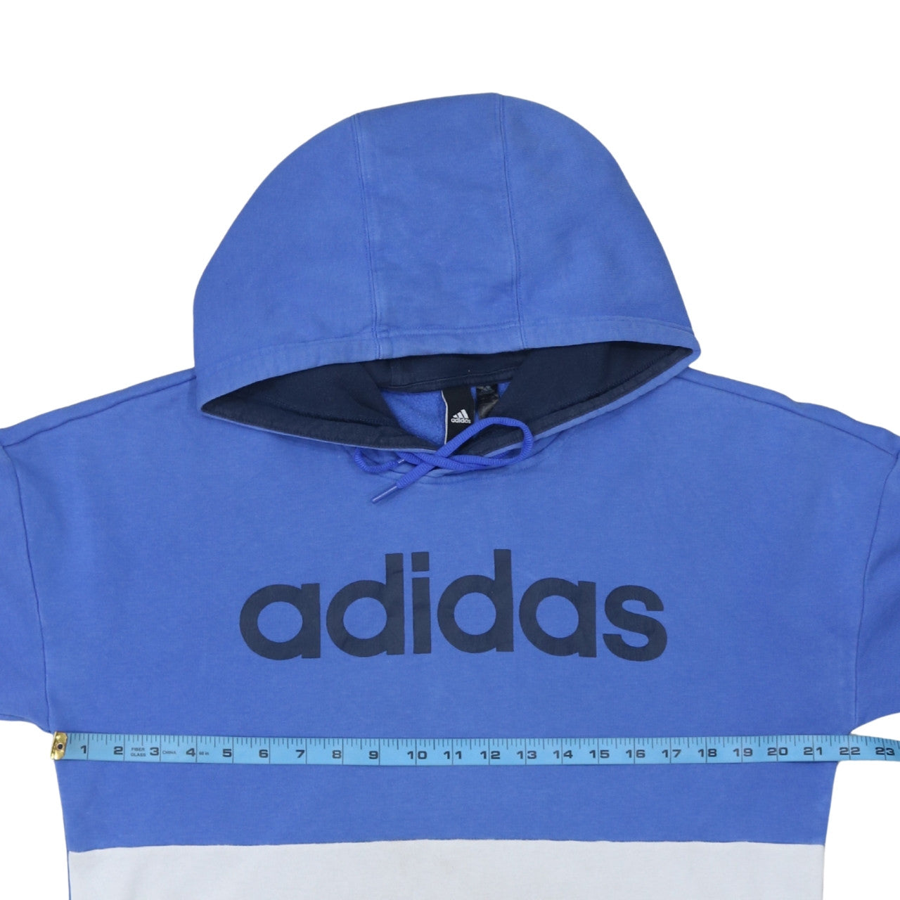 Adidas Men's Blue Pullover Hoodie Small Logo Sportswear
