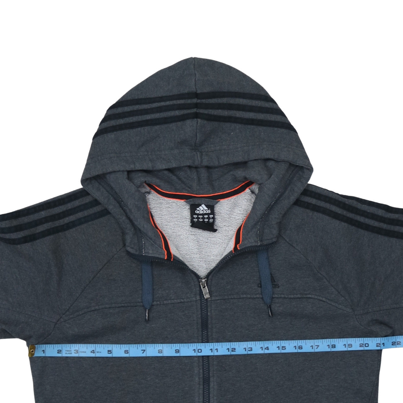 Adidas Men's Grey Full Zip Hoodie M Sports Fleece Jacket