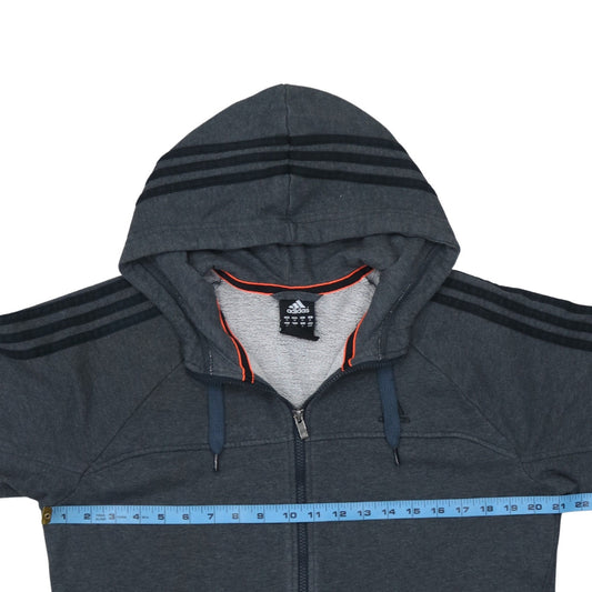 Adidas Men's Grey Full Zip Hoodie M Sports Fleece Jacket