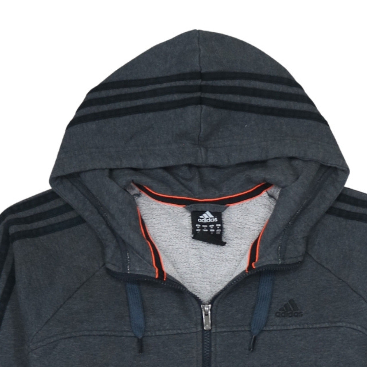 Adidas Men's Grey Full Zip Hoodie M Sports Fleece Jacket