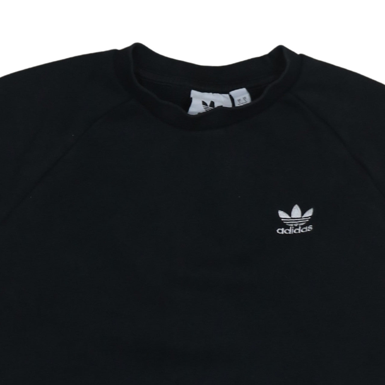 Adidas Men's Black Crew Neck Fleece Sweatshirt Size S
