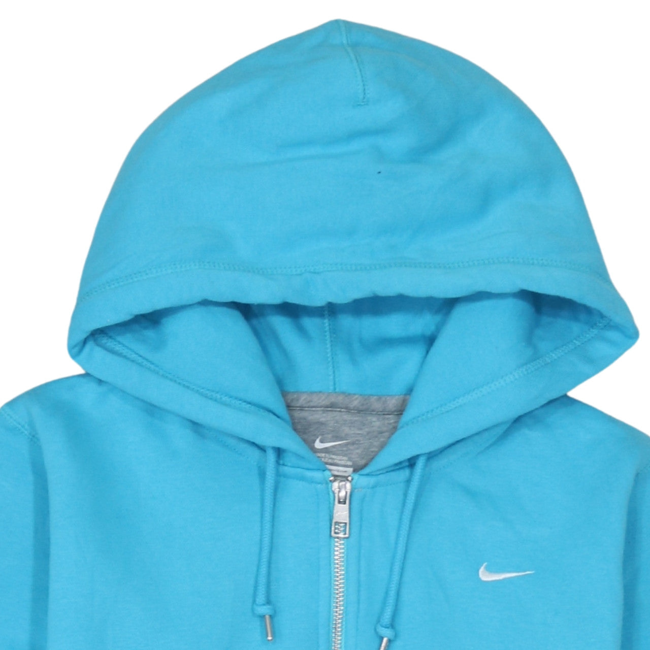 Nike Men Blue Full Zip Hoodie Size M Fleece Cotton Blend