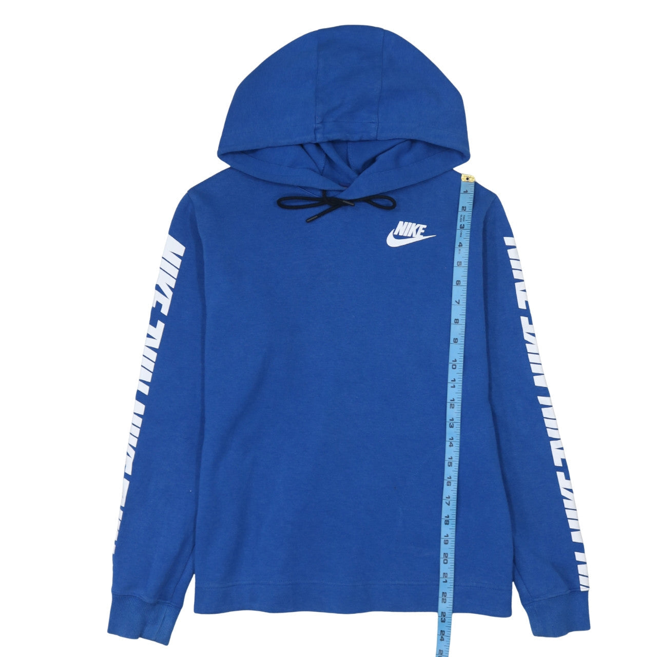 Nike Men's Blue Pullover Hoodie S Regular Fit Graphic Sportswear