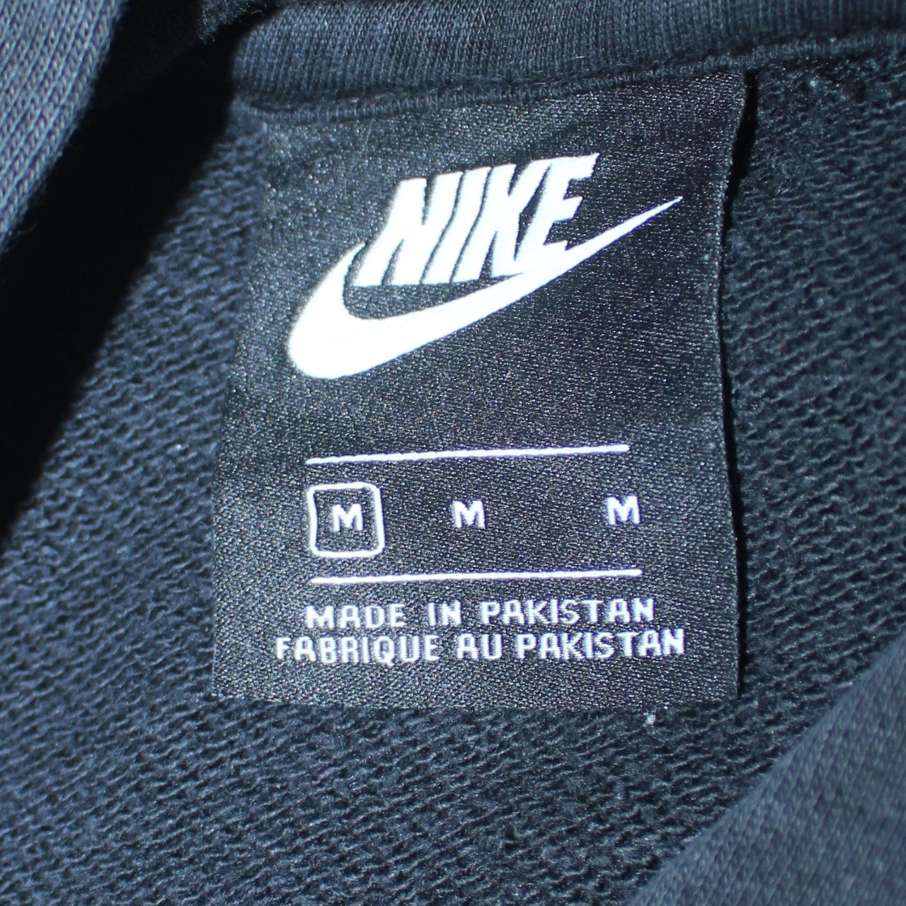 Nike Women Black Lace Up Pullover Hoodie Medium Cotton Blend