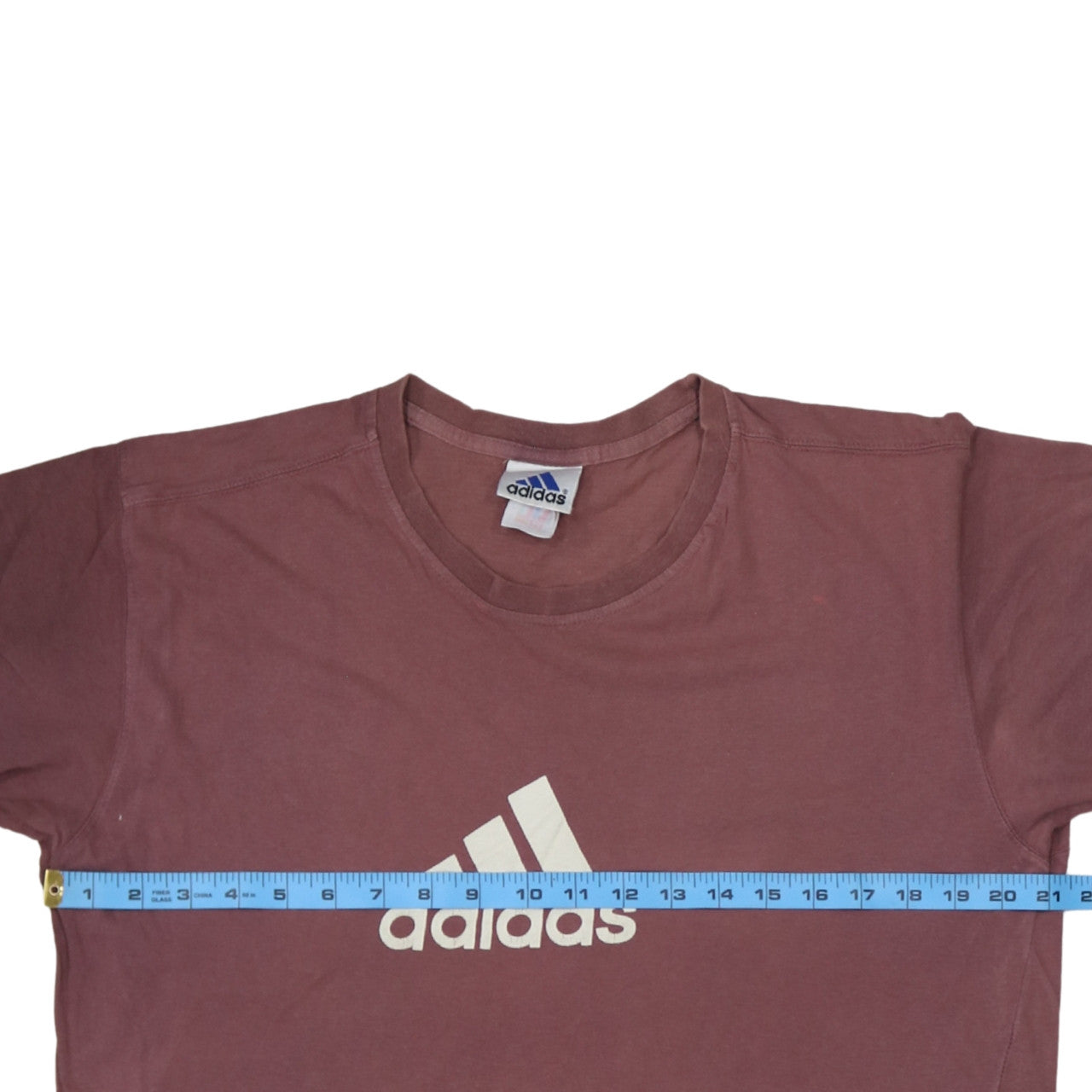 Adidas Men's Brown Logo Graphic Short Sleeve Cotton T-Shirt M