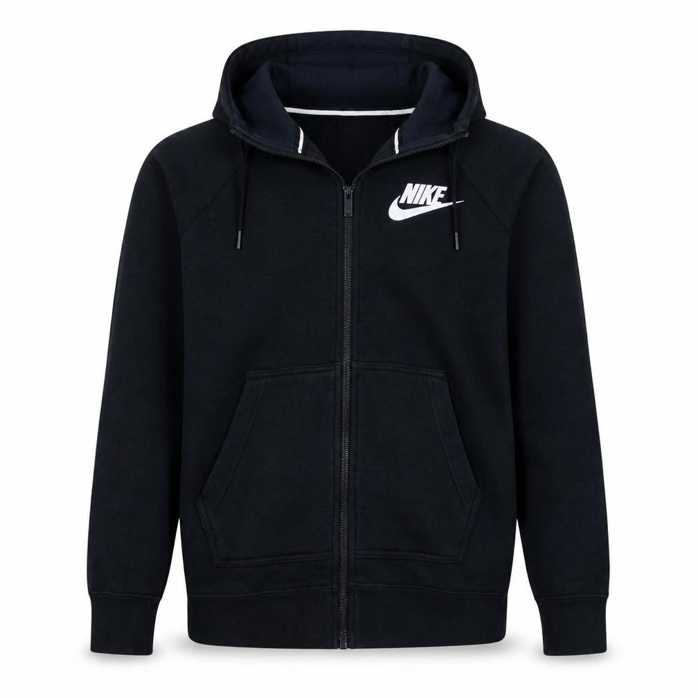 Nike Men's Black Full Zip Hoodie S Regular Fit Sportswear