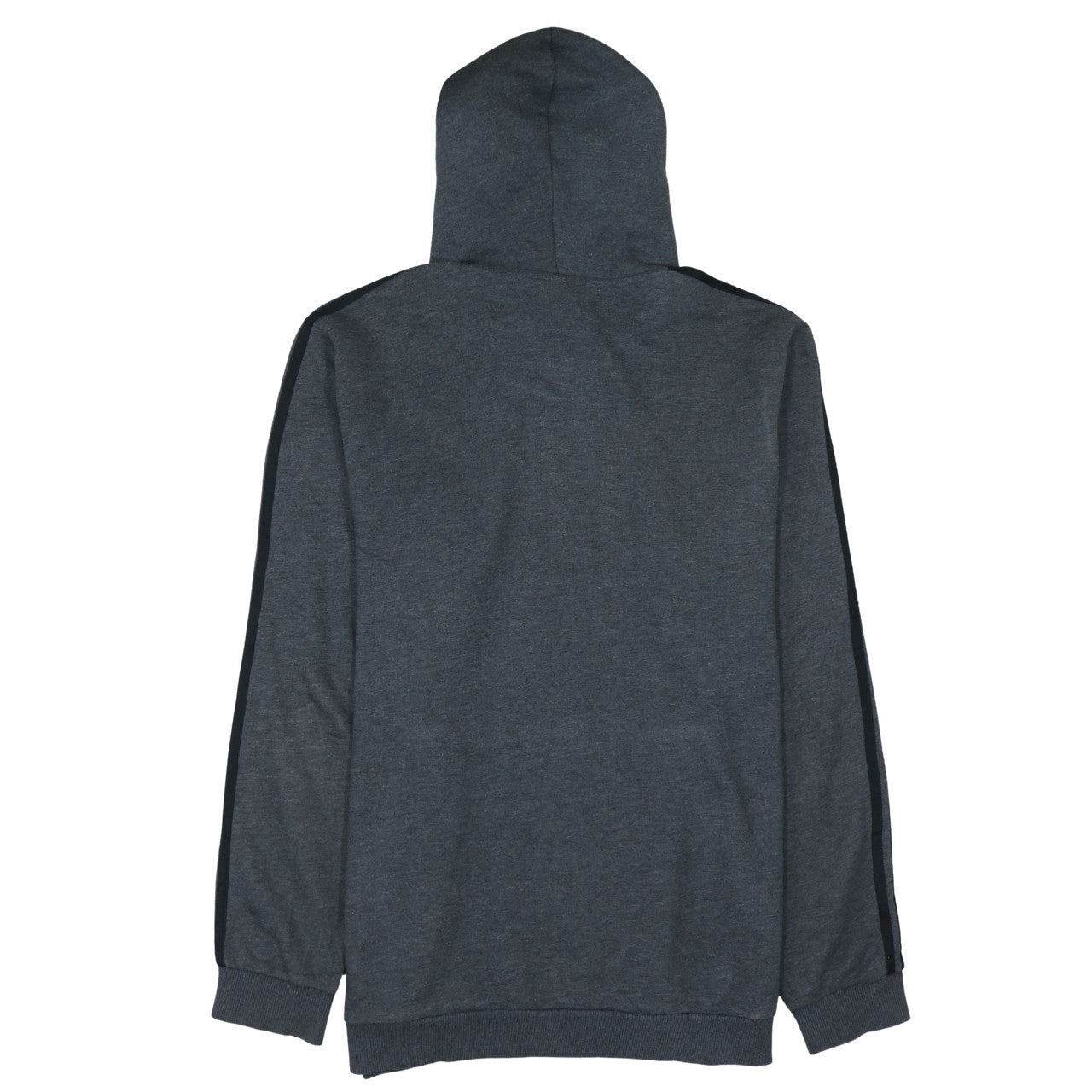 Adidas Men’s Grey XL Pullover Hoodie with Logo Stripes