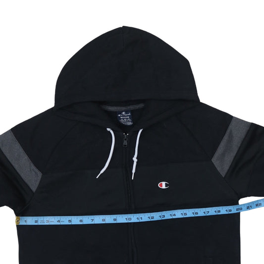 Champion Mens Black Full Zip Hoodie Medium Sports Casual