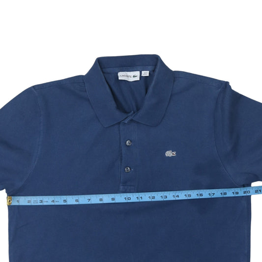 Lacoste Men's Blue Cotton Short Sleeve Polo Shirt XL