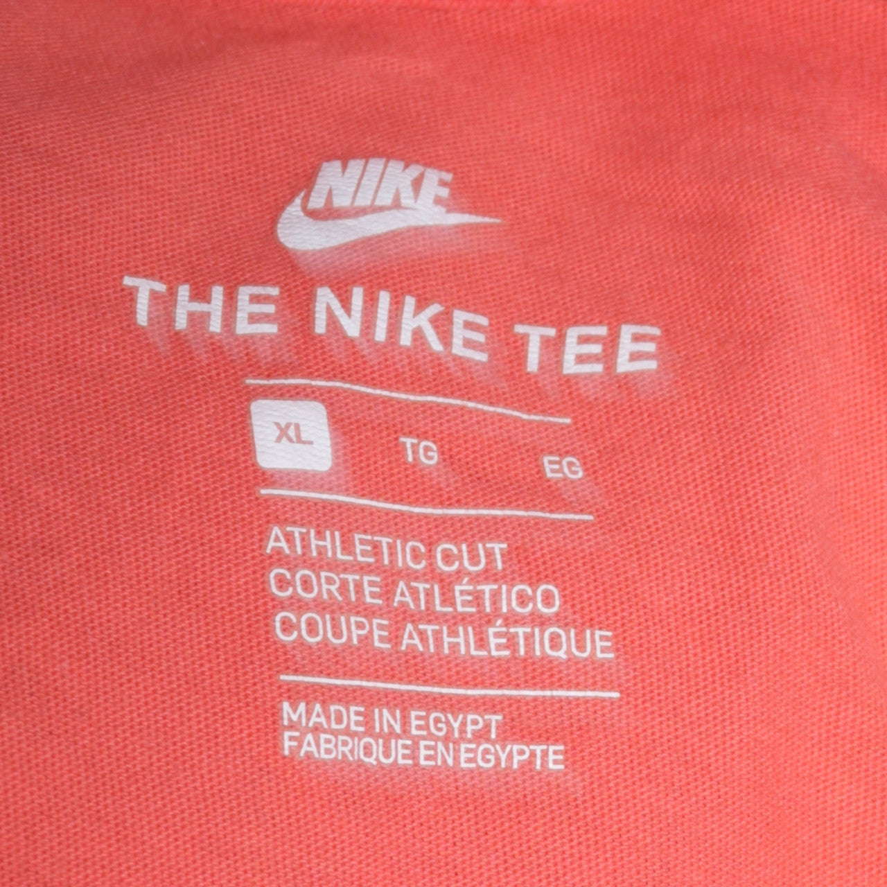 Nike Men's Orange XL Athletic Fit Crew Neck Cotton T-Shirt
