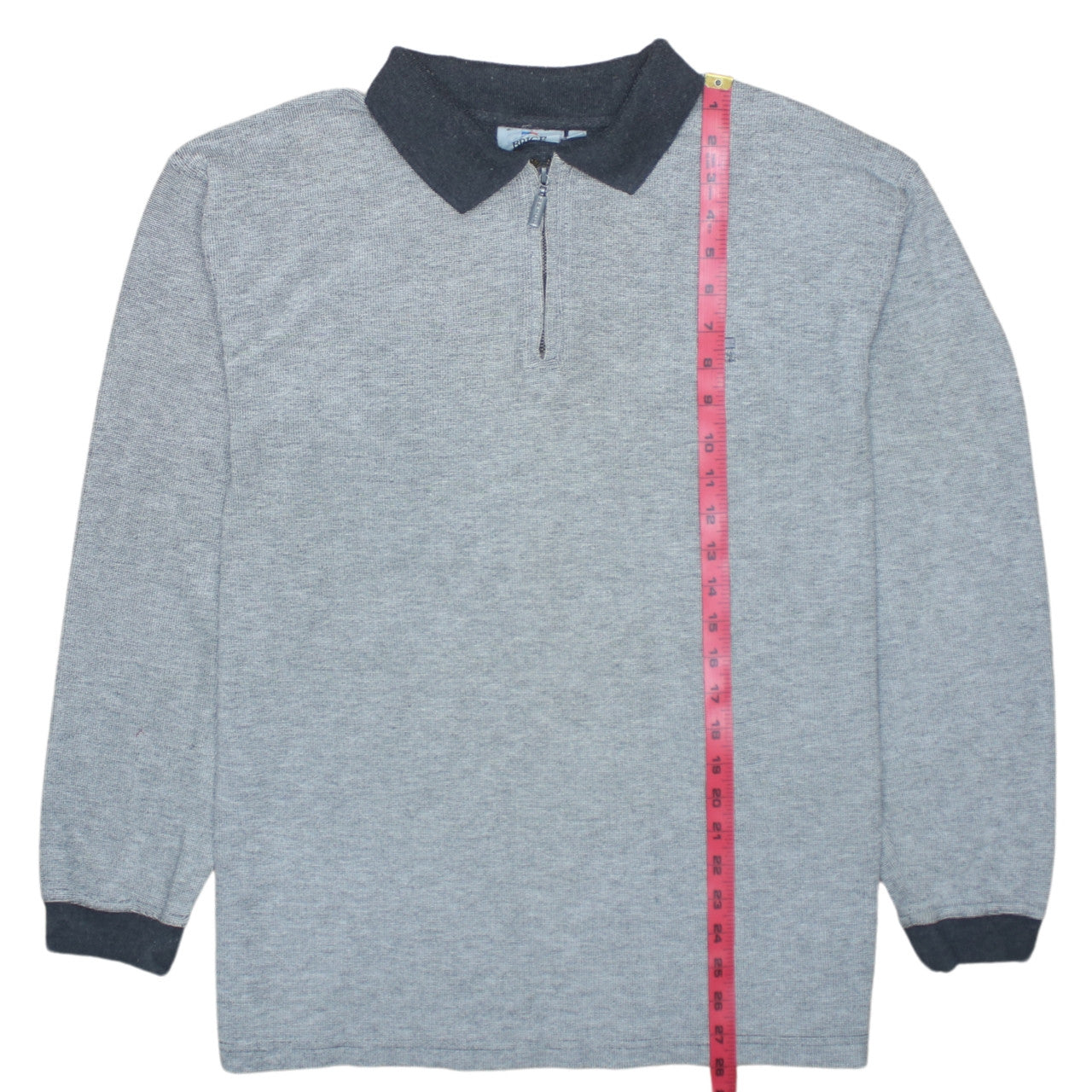 Brice Men's Grey Collared 1/2 Zip Knit Sweatshirt Size L