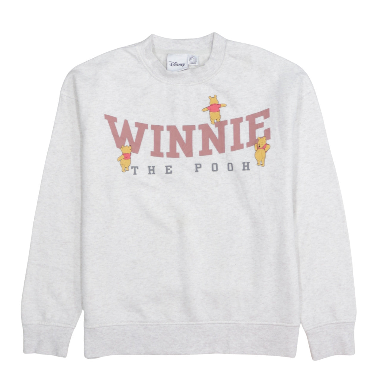 Disney Womens Grey Winnie the Pooh Pullover Sweatshirt 2XS