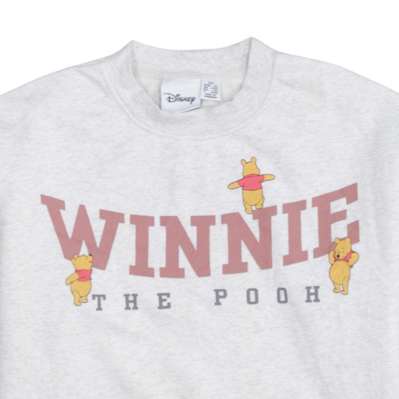 Disney Womens Grey Winnie the Pooh Pullover Sweatshirt 2XS