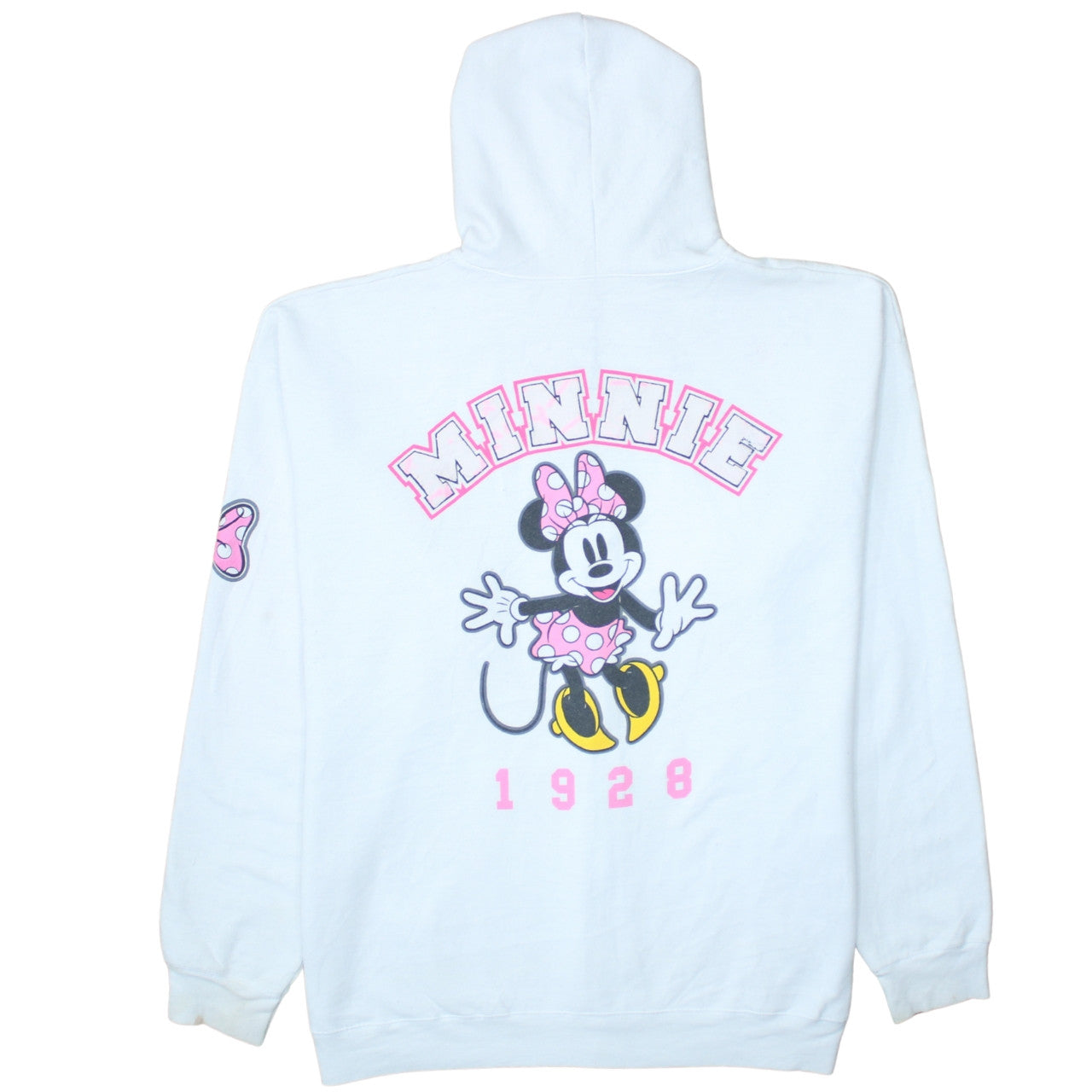 Hanes Disneyland Women White Full Zip Hoodie Minnie Mouse XL