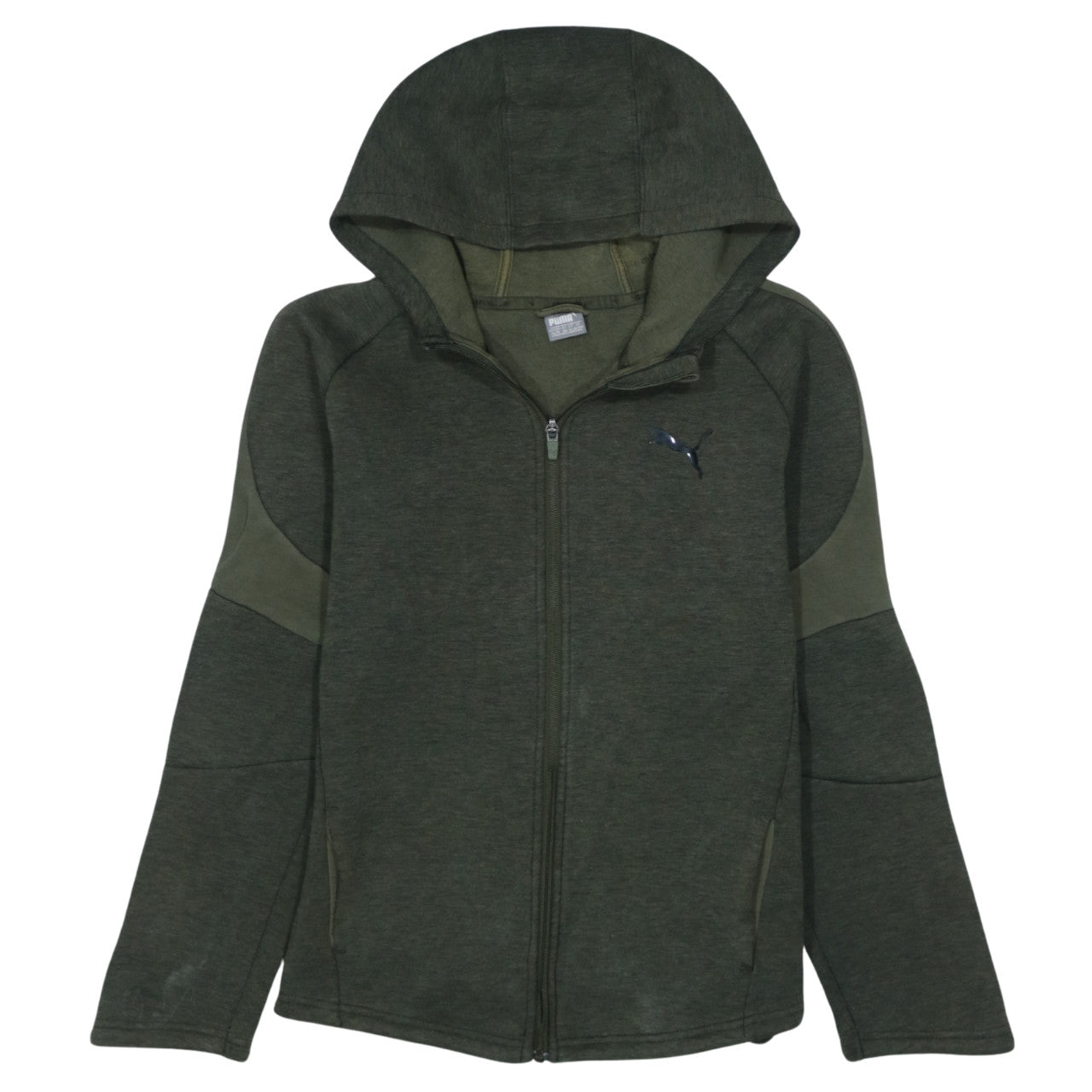 Puma Boys Green Full Zip Hoodie 14 Years Hooded Sweatshirt
