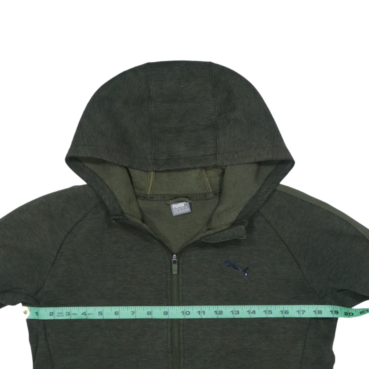Puma Boys Green Full Zip Hoodie 14 Years Hooded Sweatshirt