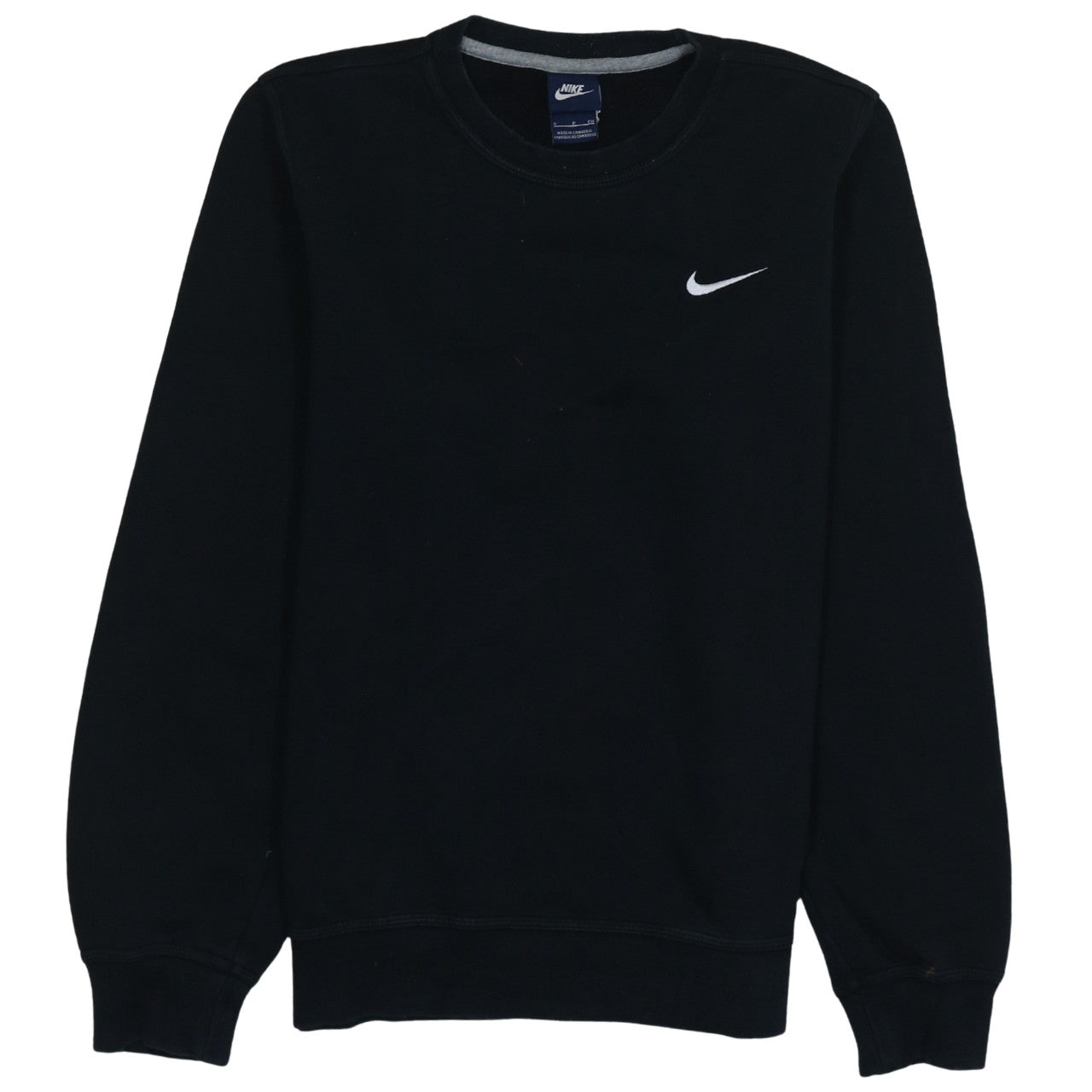 Nike Men's Black Small Pullover Crew Neck Fleece Sweatshirt